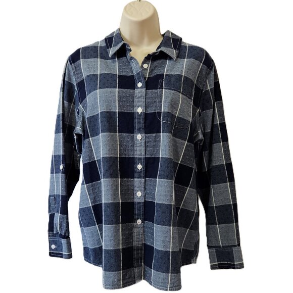 Lands' End Long Sleeve Button Down Checkered Shirt - Picture 6 of 11